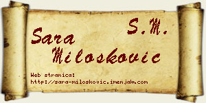 Sara Milošković vizit kartica